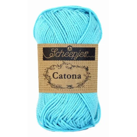Säker betalning Scheepjes Catona Garn Unicolor 397 Cyan