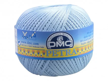 DMC Petra nr. 8 Virkgarn Unicolor 54518 Ljusblå Reapris