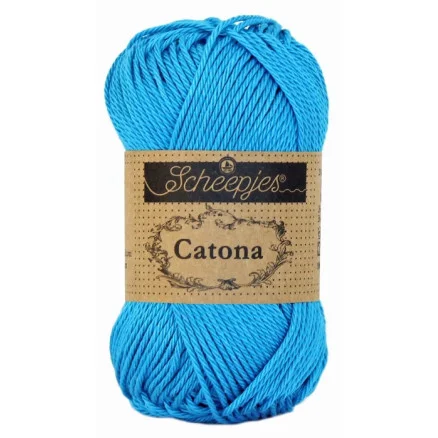 Beställ idag Scheepjes Catona Garn Unicolor 146 Vivid Blue