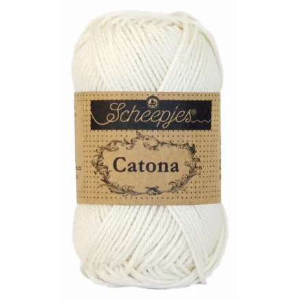 Scheepjes Catona Garn Unicolor 105 Bridal White Extra rabatt