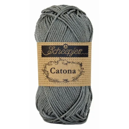 Billig Scheepjes Catona Garn Unicolor 242 Metal Grey
