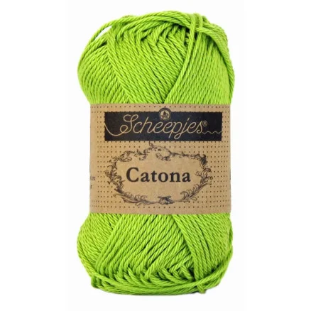 Rabatt Scheepjes Catona Garn Unicolor 205 Kiwi