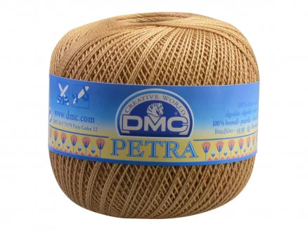 Extra rabatt DMC Petra nr. 8 Virkgarn Unicolor 53045 Beige