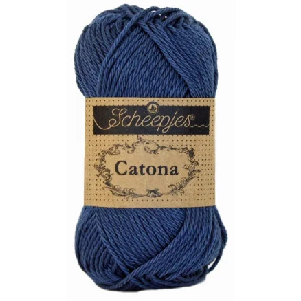 Erbjudande Scheepjes Catona Garn Unicolor 164 Light Navy