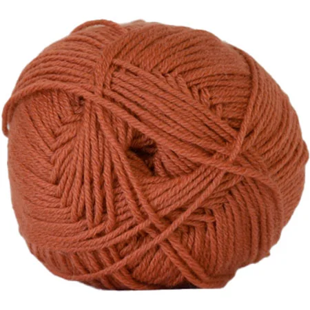 Hjertegarn Lana Cotton 212 – Bomullsgarn – Merino Garn – fv 1343 Rust Röd Nyhet