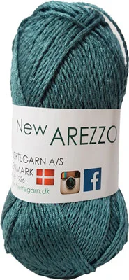 Utförsäljning New Arezzo Hjertegarn – Bambusgarn – Hørgarn – Bomuldsgarn – Fv 4612 Petrol Blå