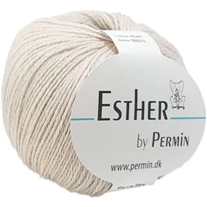 Permin Esther Garn – fv 883401 Ljus Beige Rabatt
