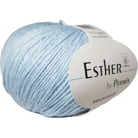 Permin Esther Garn – fv 883453 Ljus Blå Snabb frakt