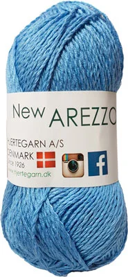 Säker betalning New Arezzo Hjertegarn – Bambusgarn – Hørgarn – Bomuldsgarn – Fv 4030 Ljus Blå