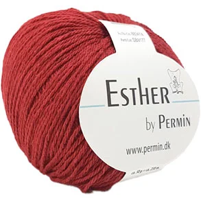 Permin Esther Garn – fv 883414 Mørk Röd Rea