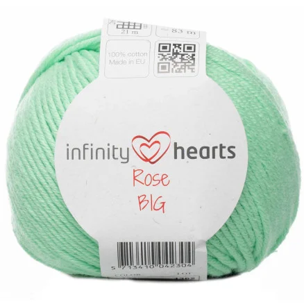 Infinity Hearts Rose Big Garn 140 Mintgrön Nedsatt pris