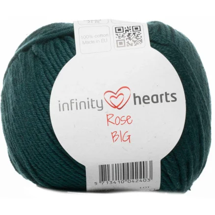 Infinity Hearts Rose Big Garn 241 Petrolgrön I lager