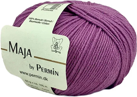 Maja Permin – 100% Bomullsgarn Fv 880368 Mulberry Populär
