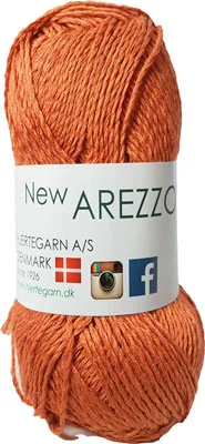 Nedsatt pris New Arezzo Hjertegarn – Bambusgarn – Hørgarn – Bomuldsgarn – Fv 1340 Rost apelsin