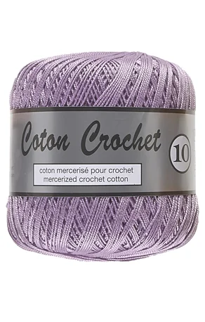 Merceriserat Bomullsgarn Coton Crochet Lammy Yarn Fv 082 Lila Premium