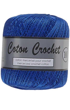 Merceriserat Bomullsgarn Coton Crochet Lammy Yarn Fv 039 Marin Blå Sista chansen