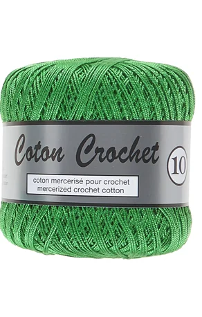 Merceriserat Bomullsgarn Coton Crochet Lammy Yarn Fv 045 Grön Erbjudandepris