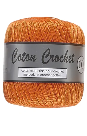 Outlet Merceriserat Bomullsgarn Coton Crochet Lammy Yarn Fv 041 Orange