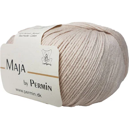 Rea Maja Permin – 100% Bomullsgarn Fv 880353 Beige