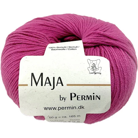 Maja Permin – 100% bomullsgarn Fv 880357 Plommon Endast idag