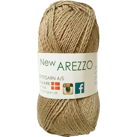 New Arezzo Hjertegarn – Bambusgarn – Hørgarn – Bomuldsgarn – Fv 2133 Kaki Begränsat antal