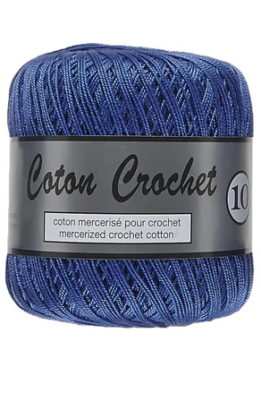 Merceriserat Bomullsgarn Coton Crochet Lammy Yarn Fv 022 ML.Blå Kundfavorit