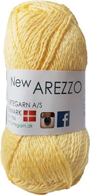 Beställ nu New Arezzo Hjertegarn – Bambusgarn – Hørgarn – Bomuldsgarn – Fv 3050 Gul