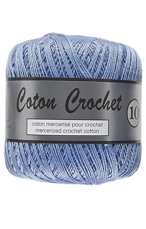 Merceriserat Bomullsgarn Coton Crochet Lammy Yarn Fv 040 Blå Sista chansen