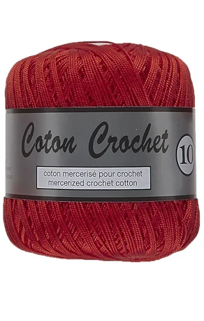Fri frakt Merceriserat Bomullsgarn Coton Crochet Lammy Yarn Fv 043 Röd