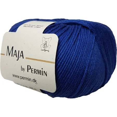 Maja Permin – 100% Bomullsgarn Fv 880361 Cobolt blå Handla nu