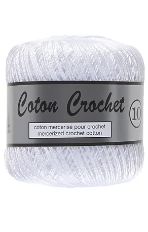 Merceriserat Bomullsgarn Coton Crochet Lammy Yarn Fv 005 Vit Handla nu