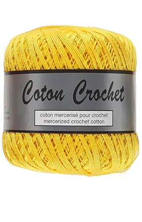 Fri frakt Merceriserat Bomullsgarn Coton Crochet Lammy Yarn Fv 371 Gul