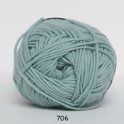 Cotton nr. 8 – Bomullsgarn – Virkgarn – fv 706 Pastel Grön Extra rabatt