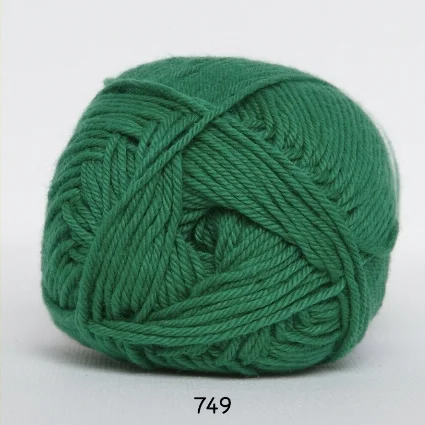 Cotton nr. 8 – Bomullsgarn – Virkgarn – fv 749 Græs Grön Utförsäljning