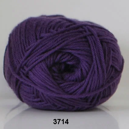 Populär Cotton nr. 8 – Bomullsgarn – Virkgarn – fv 3714 Ekstra Mörk Lilla