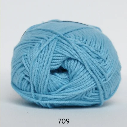 risnedsättning Cotton nr. 8 – Bomullsgarn – Virkgarn – fv 709 Ljus Turkos
