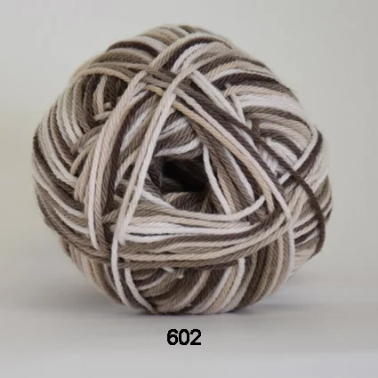 Cotton nr. 8- Bomullsgarn – Virkgarn – fv 602 Mangfärgad Kampanjpris