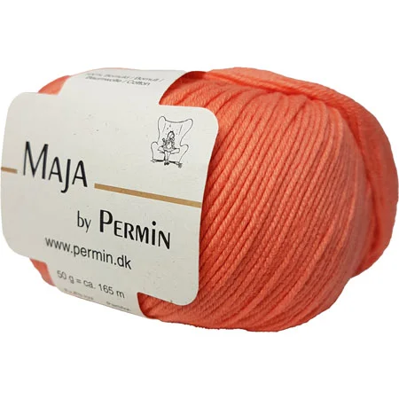Maja Permin – 100% Bomullsgarn Fv 880356 Koral Nedsatt pris