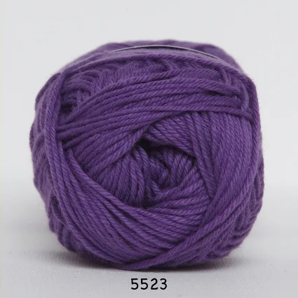 Premium Cotton nr. 8- Bomullsgarn – Virkgarn – fv 5523 Mörk Lilla