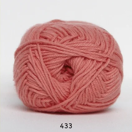 Fynd Cotton nr. 8 – Bomullsgarn – Virkgarn – fv 433 Ljus Koral