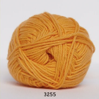 Trygg betalning Cotton nr. 8 – Bomullsgarn – Virkgarn – fv 3255 Orange