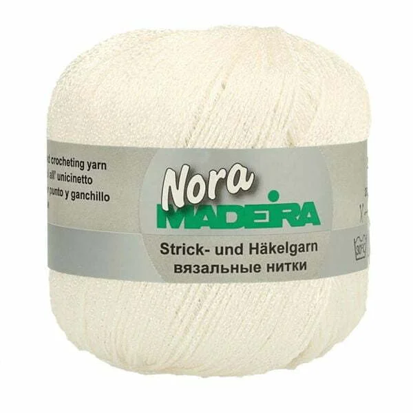 Sista chansen Glittergarn Nora 25 g Madeira Nr 301 Vit