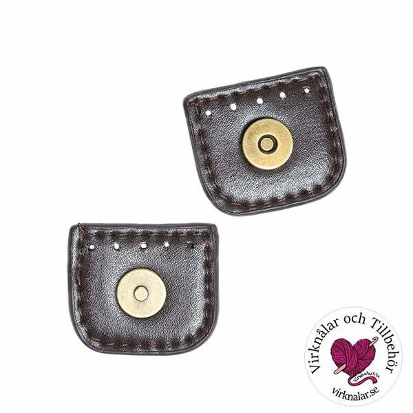 Outlet Väskstängning Magnetlås MörkbrunBrons nr 22373Go Handmade