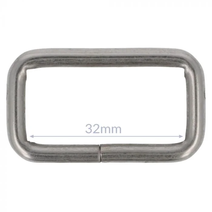 Billigare Väskspänne Rektangel Silver 32 mm 1 st 022
