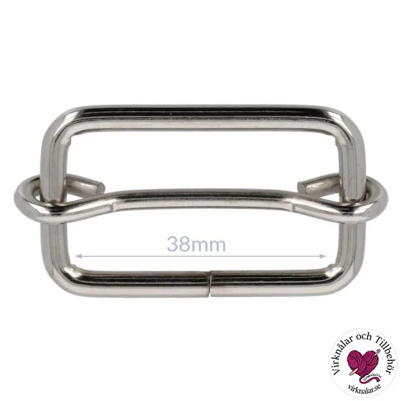 Kampanj Väskspänne Silver metall 38 mm 1 st 013
