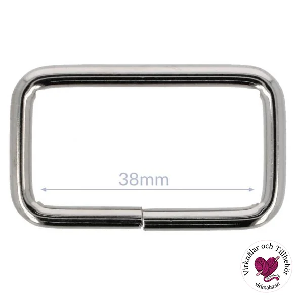 Väskspänne Rektangel Silver 38 mm 1 st 014 Trygg betalning