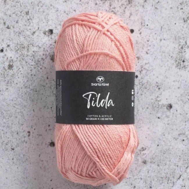 Tilda garn 50 g Svarta Fåret Peach Melba Nr 537 Sänkt pris