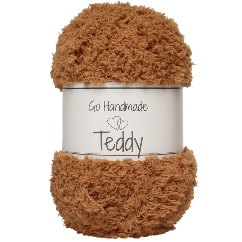 Teddy garn 50 g Toffee 17487Go Handmade Begränsat erbjudande