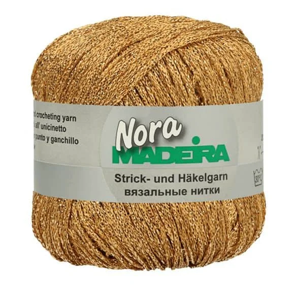 Fri frakt Glittergarn Nora 25 gMadeira Nr 322 Guld