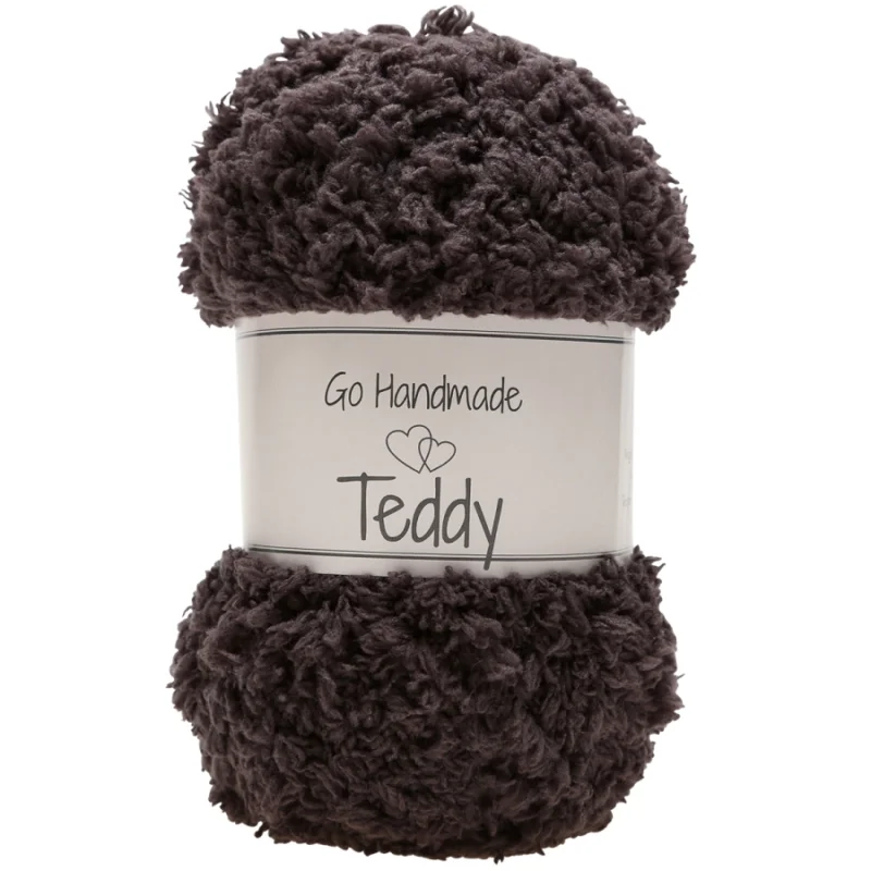 Säker betalning Teddy garn 50 g Mörkbrun 17349 Go Handmade